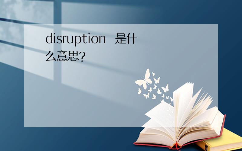 disruption  是什么意思?