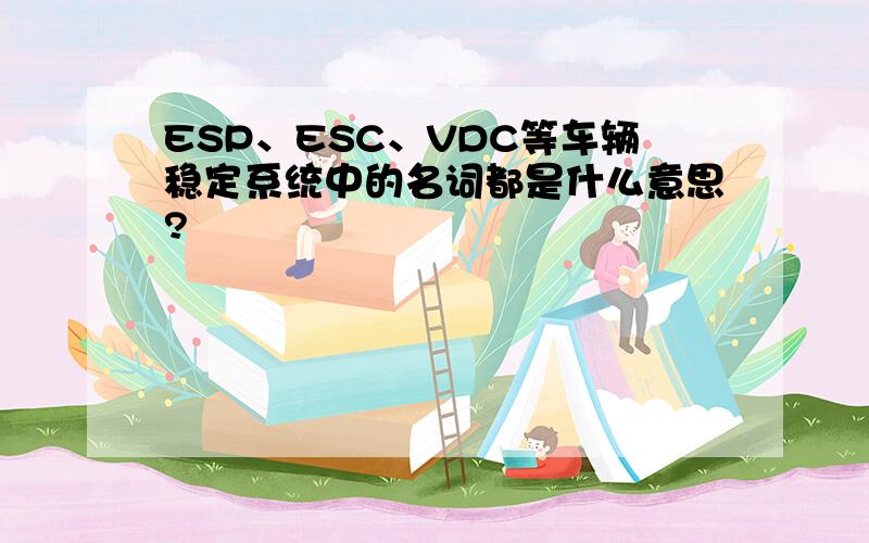 ESP、ESC、VDC等车辆稳定系统中的名词都是什么意思?